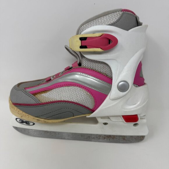 Adjustable Girls Ice Skates size 3-6 Pink & Gray‎ - Picture 5 of 7